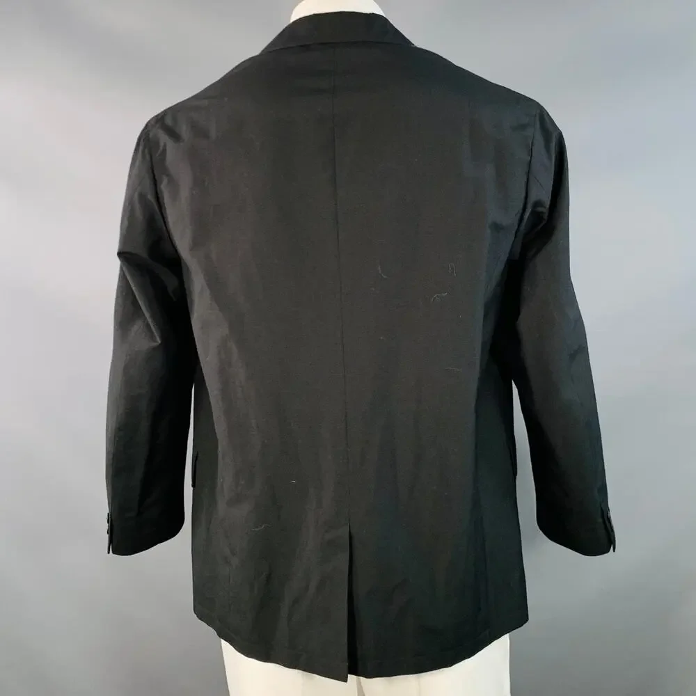VISVIM Size L Yardbird Black Wool Linen Notch Lapel Sport Coat